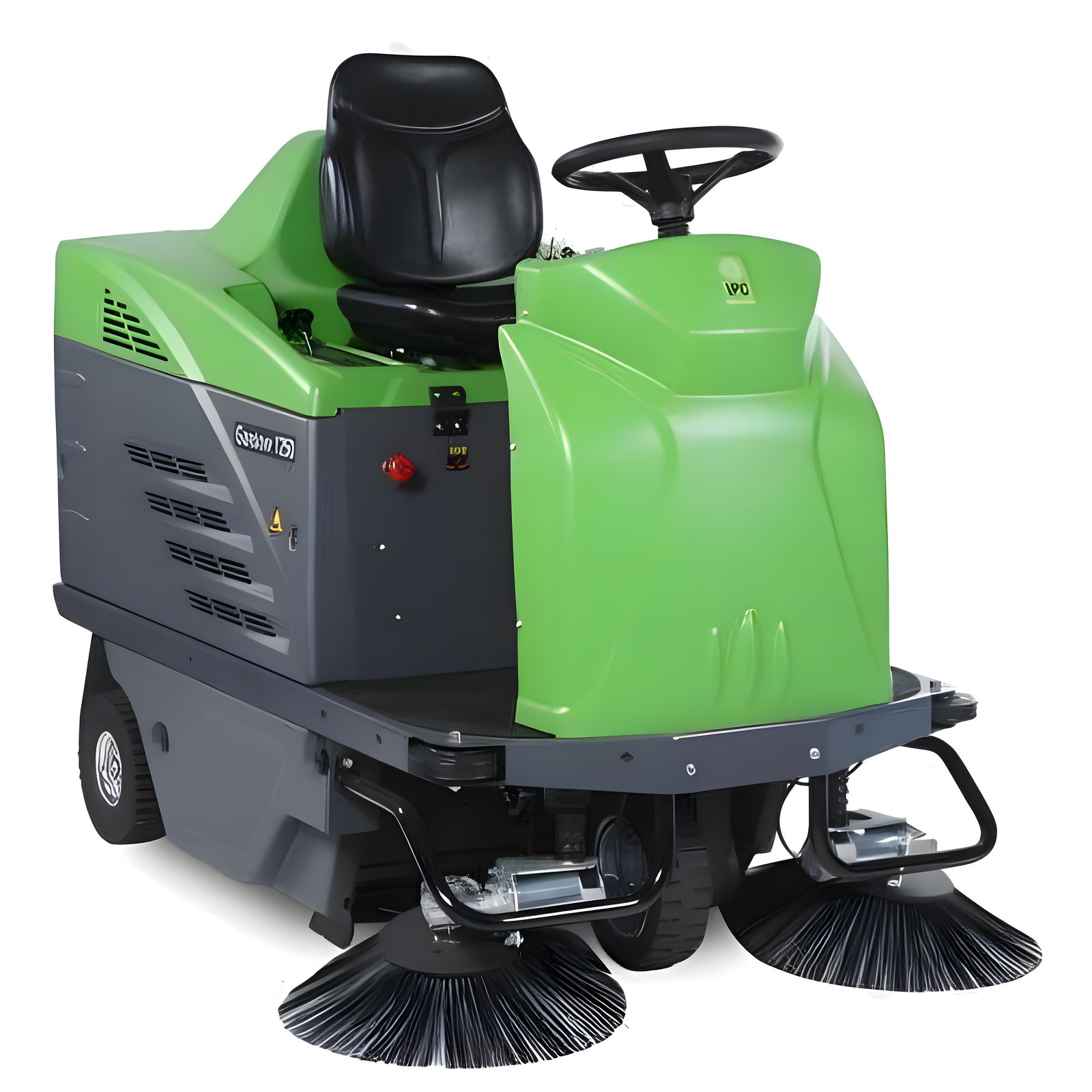Ride-on floor sweeper
